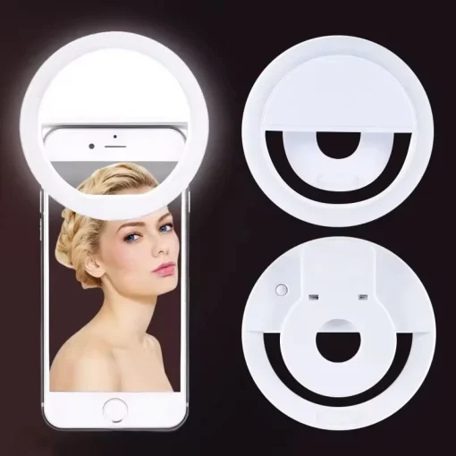 Luz de anel LED para selfie e lâmpada para celular