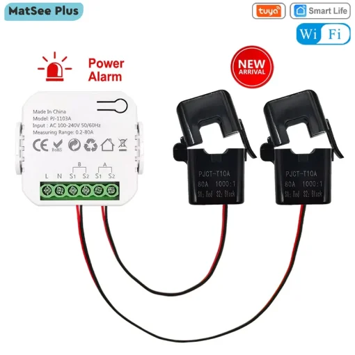 Medidor de energia WiFi bidirecional Tuya