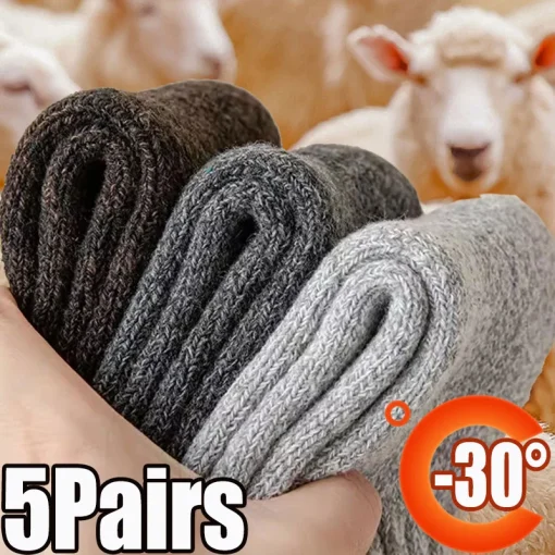 Meias grossas 5 pares de inverno