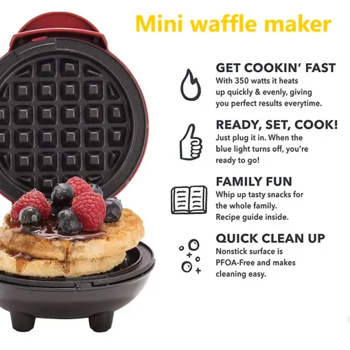 Mini fabricante de sanduíches de waffle multifuncional