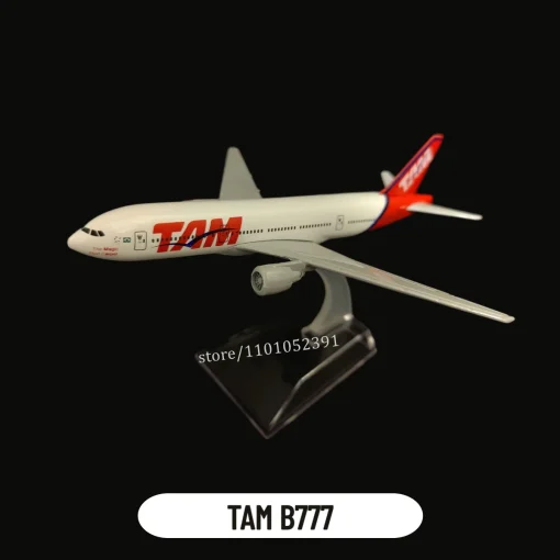 Miniatura de avião de metal 1400, TAM Brasil B777