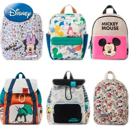 Mochila elegante feminina de lona Minnie Disney