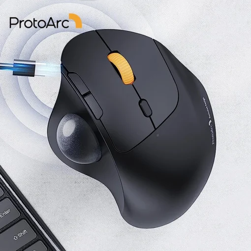 Mouse sem fio ProtoArc com trackball de 2,4g