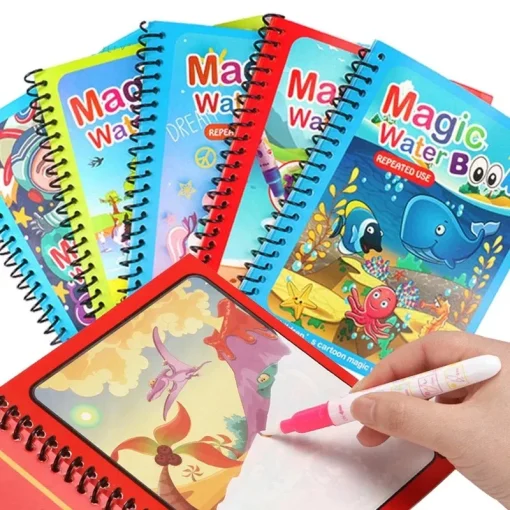 Novos livros de desenho com água mágica para crianças, brinquedos