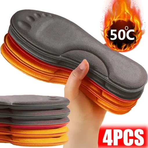 Palmilhas de sapato com pilhas de aquecimento de massagem 4D