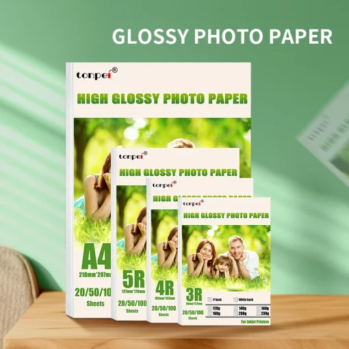 Papel para impressão de fotos com alto brilho de várias especificações 3R 4R 5R A4