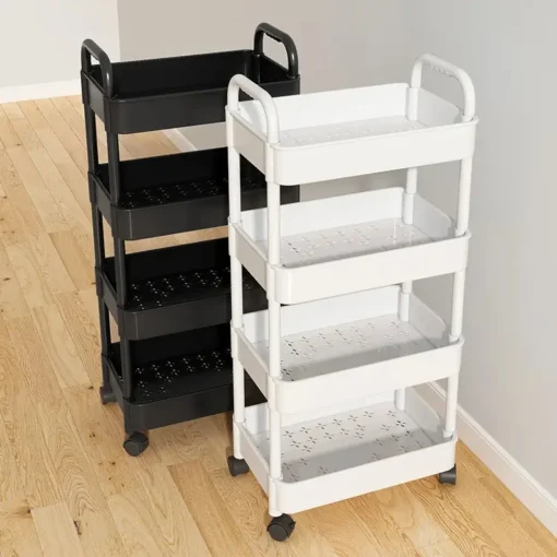 Prateleira Multi-camada Rack Cozinha Andar Quarto Bebê Lanches Móvel Banheiro Armário de Armazenamento