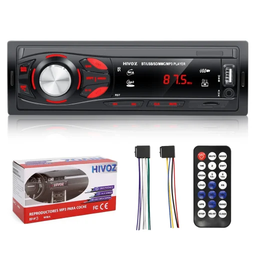 Rádio Auto Bluetooth HIVOZ 1 Din