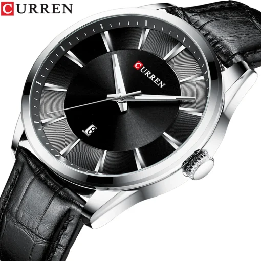 Relógios CURREN Quartz para Homens Pulseira de Couro