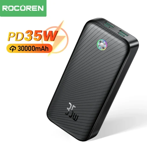 Rocoren 30000mAh Powerbank carregamento rápido