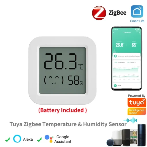 Sensor TempUmidade ZigBee Tuya pCasa Inteligente