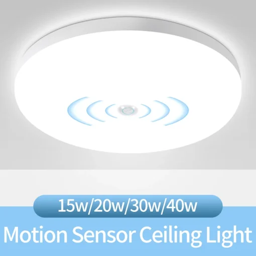 Sensor de Movimento PIR Abajur de Teto 15w 20w 30w 40w