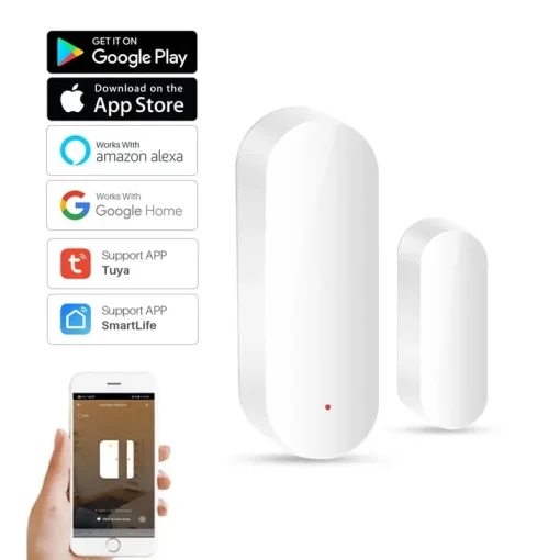 Sensor de porta Wi-Fi inteligente Tuya