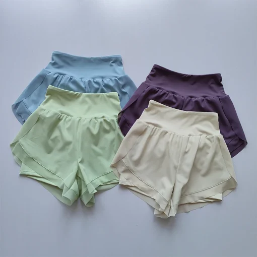 Shorts Esportivos Femininos de Verão com Tela 2 em 1