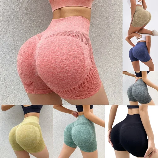 Shorts femininos esportivos para mulheres novo ciclismo corrida fitness cintura alta push up shorts de academia leggings roupas de ioga femininas