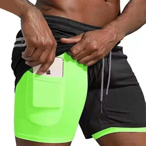 Shorts masculinos esportivos de ginástica