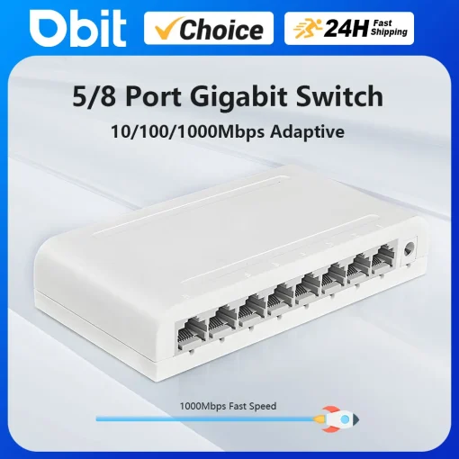 Switch Ethernet 58 Portas 101001000Mbps