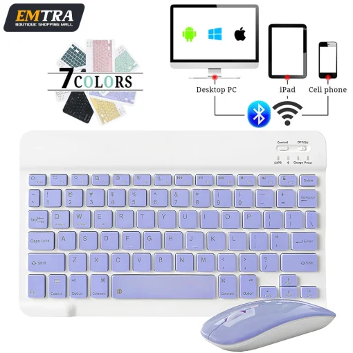 Teclado Mini Sem Fio Bluetooth p iPad, Tel. Tablet