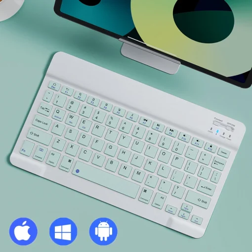 Teclado sem fio Bluetooth para Android, IOS, Windows, Mini 78