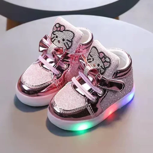 Tênis Infantil Luminoso Hello Kitty