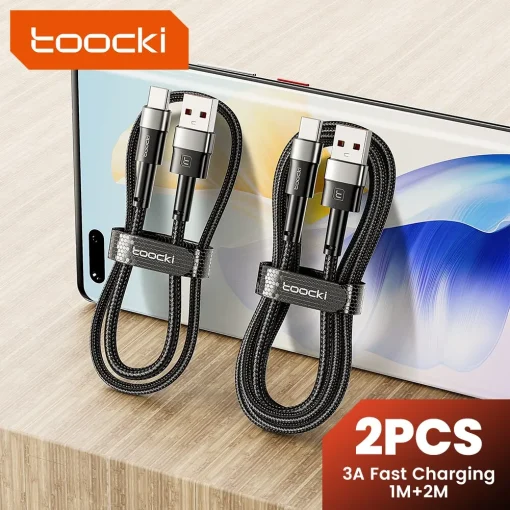 Toocki 2PCS 3A USB Cabo Tipo C