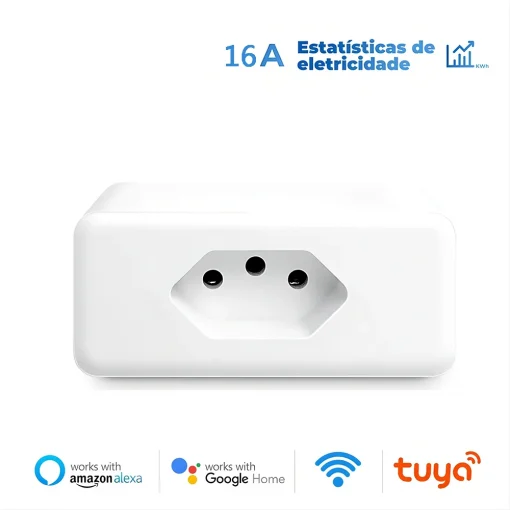 Tuya Wi-Fi Inteligente 16A BR Tomada Inteligente