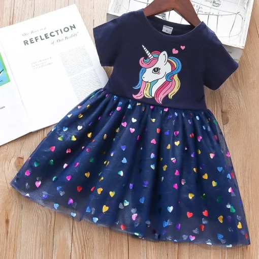 Vestido infantil princesa unicórnio