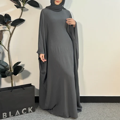 Vestidos longos soltos estilo abaya muçulmano, hijab