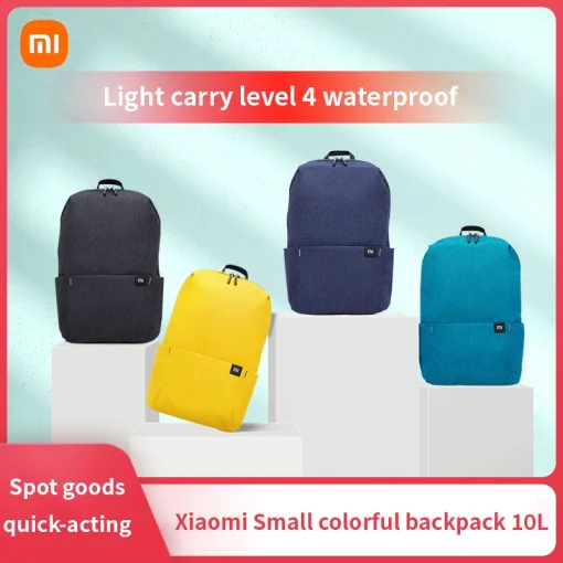 Xiaomi mochila pequena colorida bolsa de ombro esportiva portátil de estudante ultra leve à prova d'água para homens e mulheres