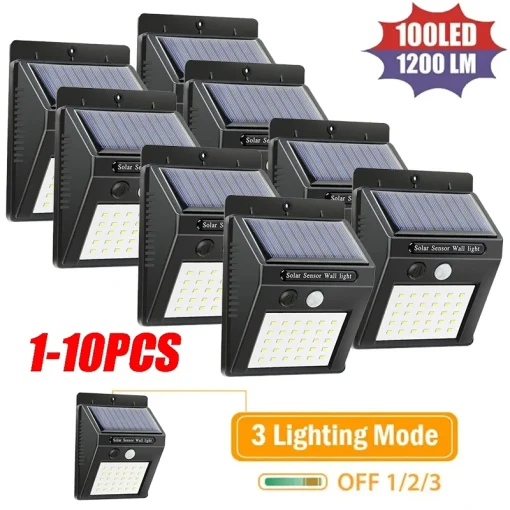 1-10Pack Lâmpada Solar Externa 30 LED