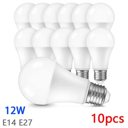 10PCS LED E27E14 12W Equivalentes Lâmpada Incandescente