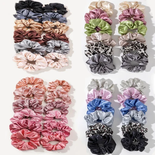 12 Scrunchies Coloridas Intestino