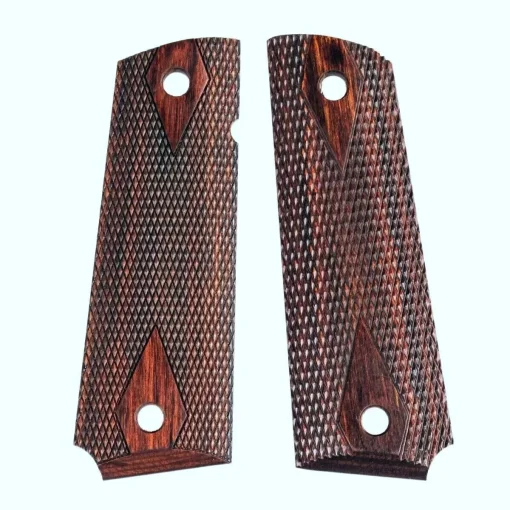 2 Peças Arma Punho Antiderrapante 1911 Rosewood