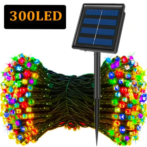 300 LED Luzes Solares de Natal