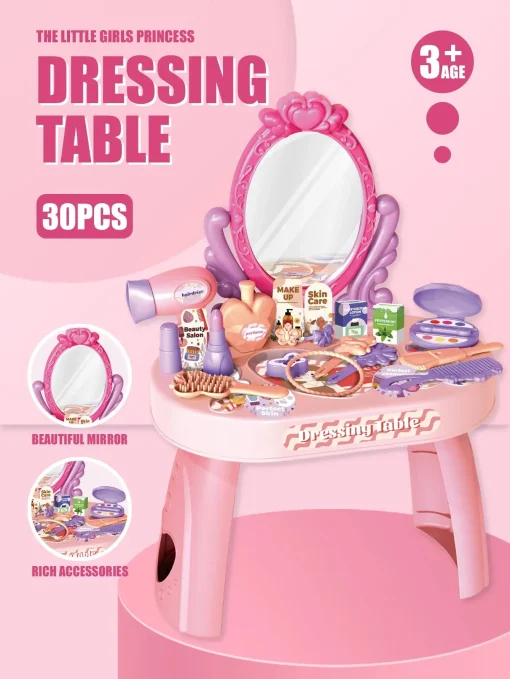 30pcs mesa de vestir infantil brinquedo menina simulação