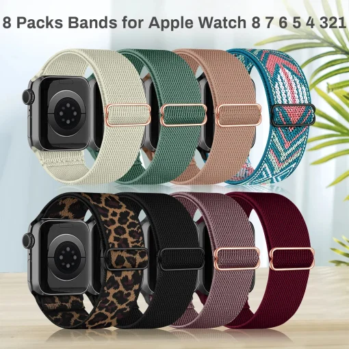 8 Packs Faixas Compatíveis com Apple Watch