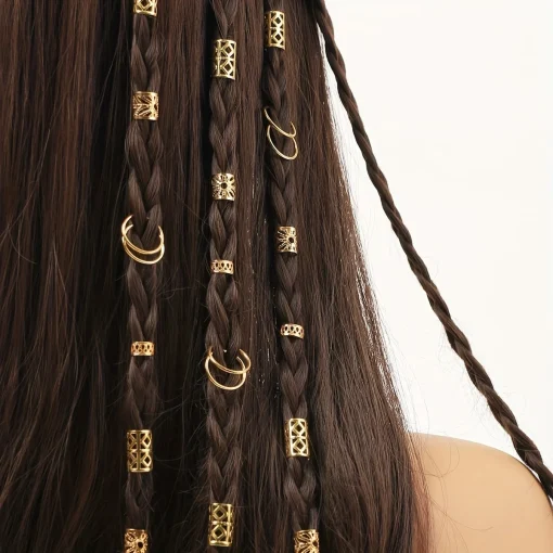 80 Unidades Cabelo Vazado Argolas DIY