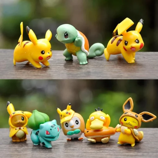 8PCS Pokemon Mini Figuras Brinquedos