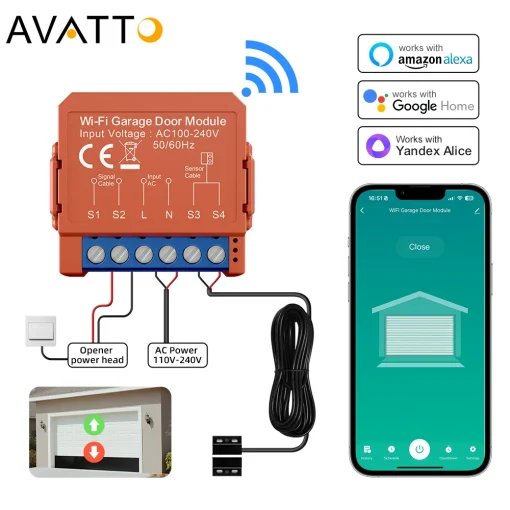 ABRIR PORTÃO GARAGEM WiFi AVATTO TUYA