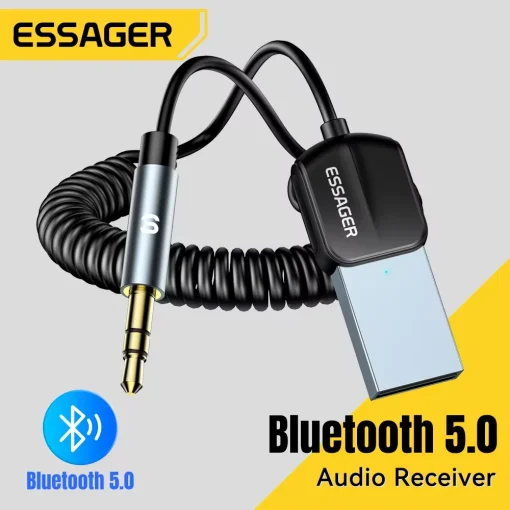 Adaptador Áudio Bluetooth USB Essager Dongle USB para Jack de 3,5 mm