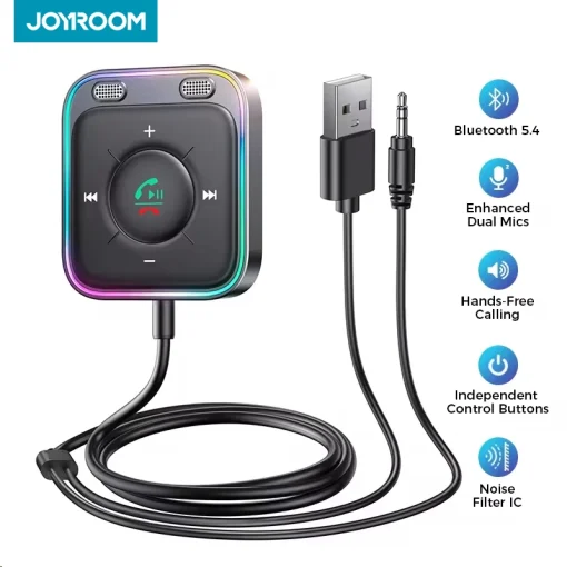 Adaptador Carro Bluetooth 5.4 JOYROOM com 2 Mics