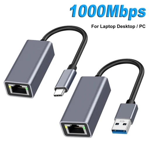 Adaptador Ethernet USB Tipo C 1000 Mbps