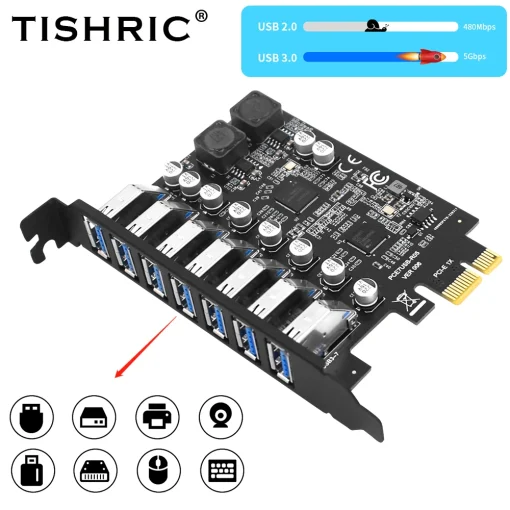 Adaptador USB 3.2 Gen1 PCI-E TISHRIC