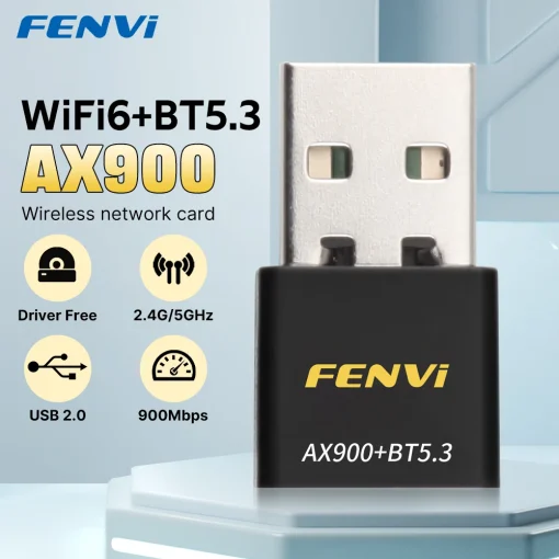 Adaptador USB WiFi6 Fenvi AX900 Bluetooth 5.3