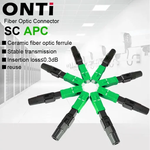 Adaptador de Fibra Óptica SC APC 400pçs