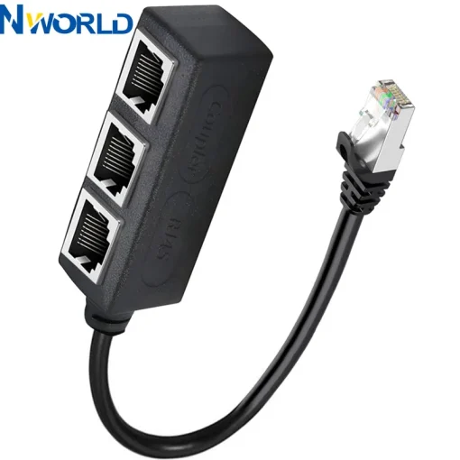 Adaptador de rede divisor de cabo Ethernet RJ45