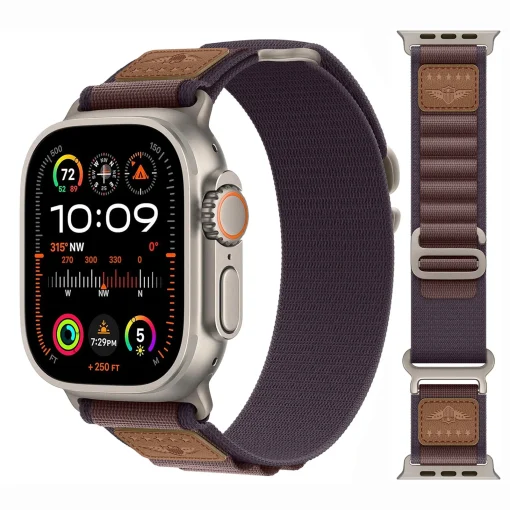 Alpine Loop para Pulseira Apple Watch Ultra 49mm 44mm 40mm 45mm 41mm 42mm 38mm 44 de nylon iWatch series 9 7 6 5 4 3 8 pulseira se