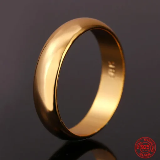 Anel de Ouro 18k Moda 925 Prata Festa Atacado