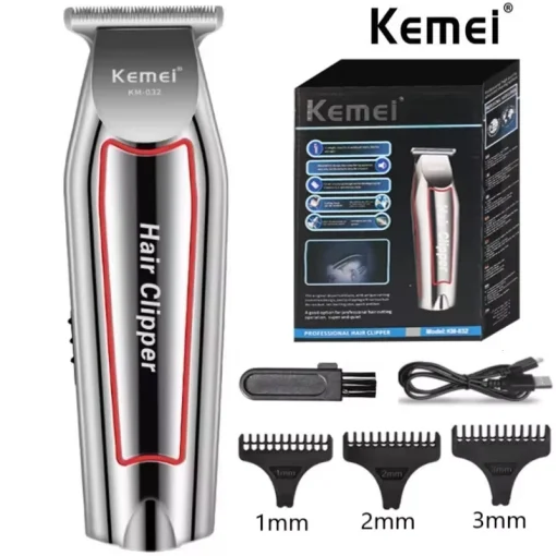 Aparador de Cabelo Elétrico Kemei Para Homens