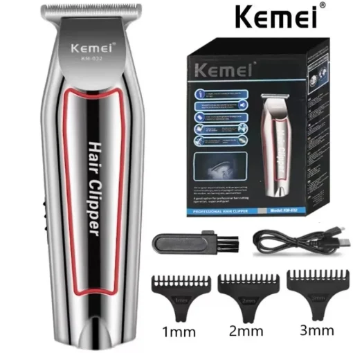 Aparador de cabelo elétrico Kemei para homens